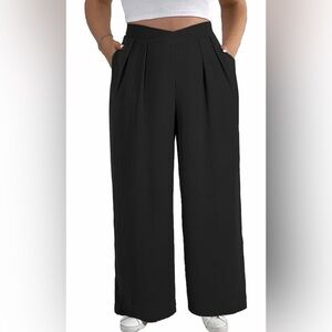 🆕Pleated Front Casual Work Pants Lounge Trouser with Pockets(1X-5X)